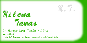 milena tamas business card