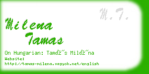 milena tamas business card